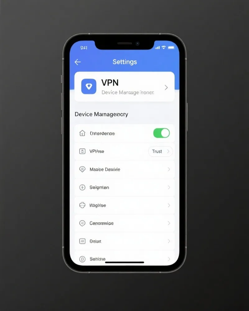 iOS信任教程示意图